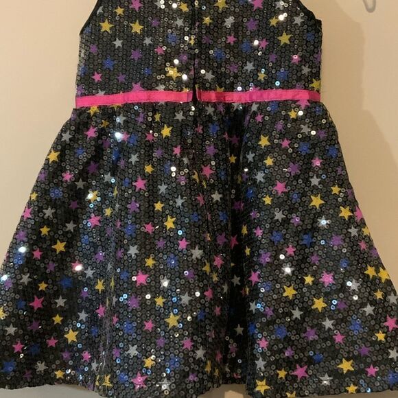 Piper Baby Sleeveless Star Sequin Tulle Dress 5T - Picture 6 of 13